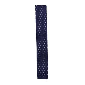 Twisted Tailor Mens Spotted Knitted Tie / Navy